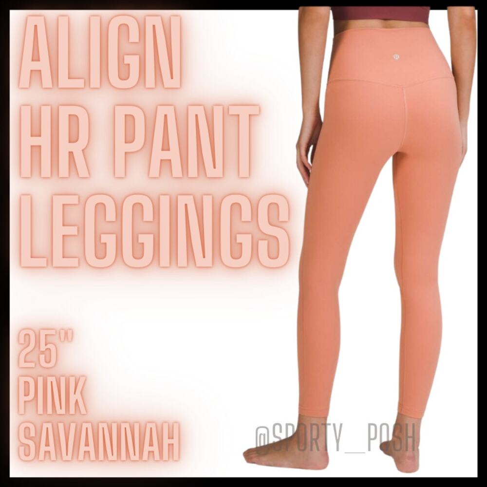 NWT Pink Savannah lululemon Align HR Pant Leggings 25" Sz 4
